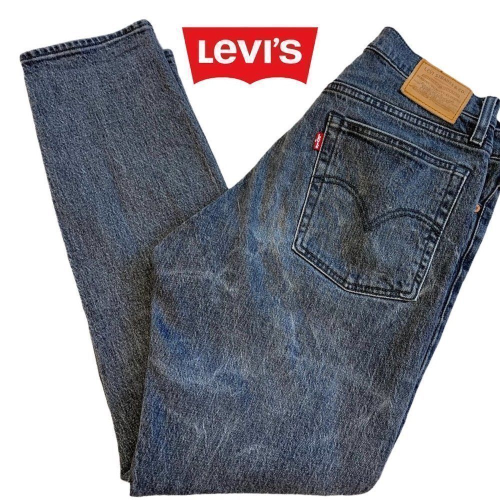 Levis grey high rise button fly wedgie Jeans Sz 29